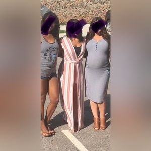 Super cute & flattering LE KATE hi low romper shorts dress small sm s target